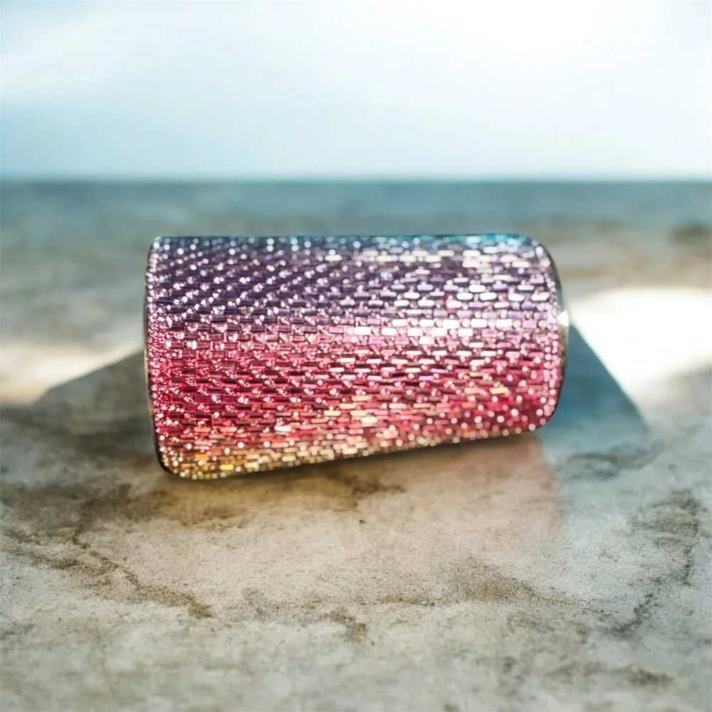 Chic Gradient Cuff Bracelets with Rhinestone Detailing - Picture 1 of 2